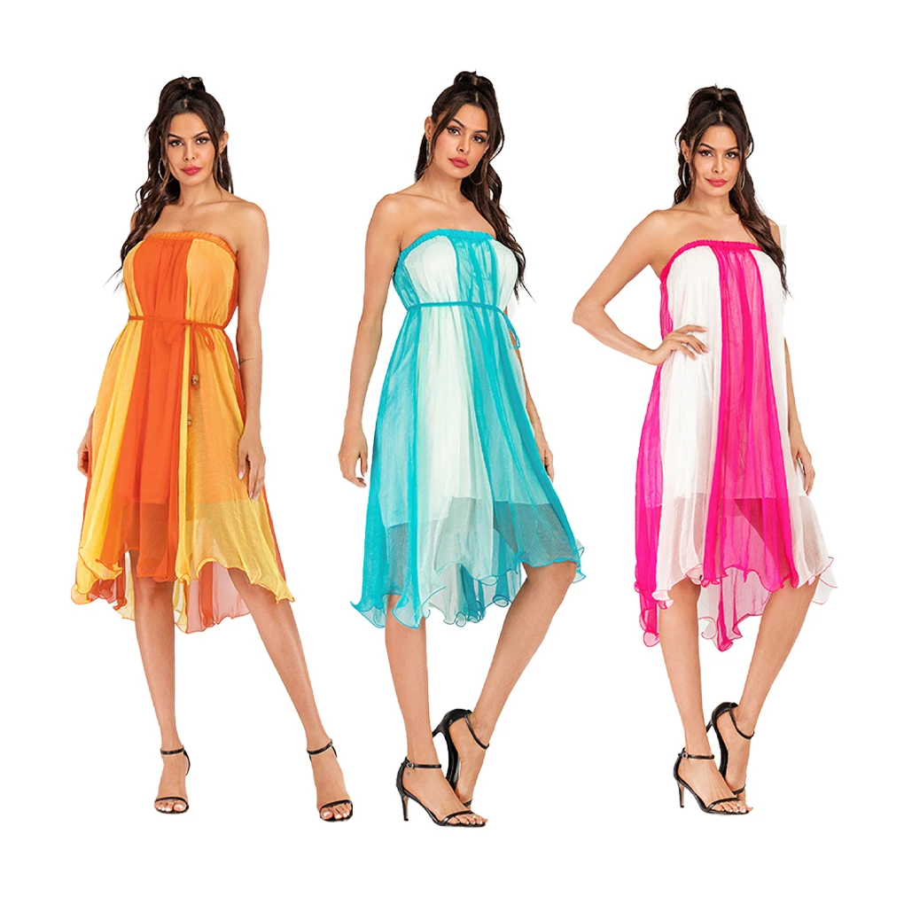 

Женская шифоновая длинная юбка в стиле бохо