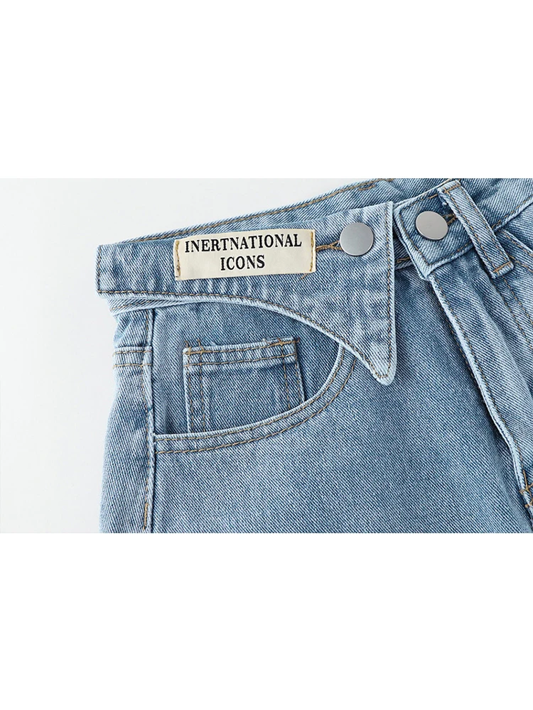 Шорты женские джинсовые с завышенной талией классические повседневные Модные