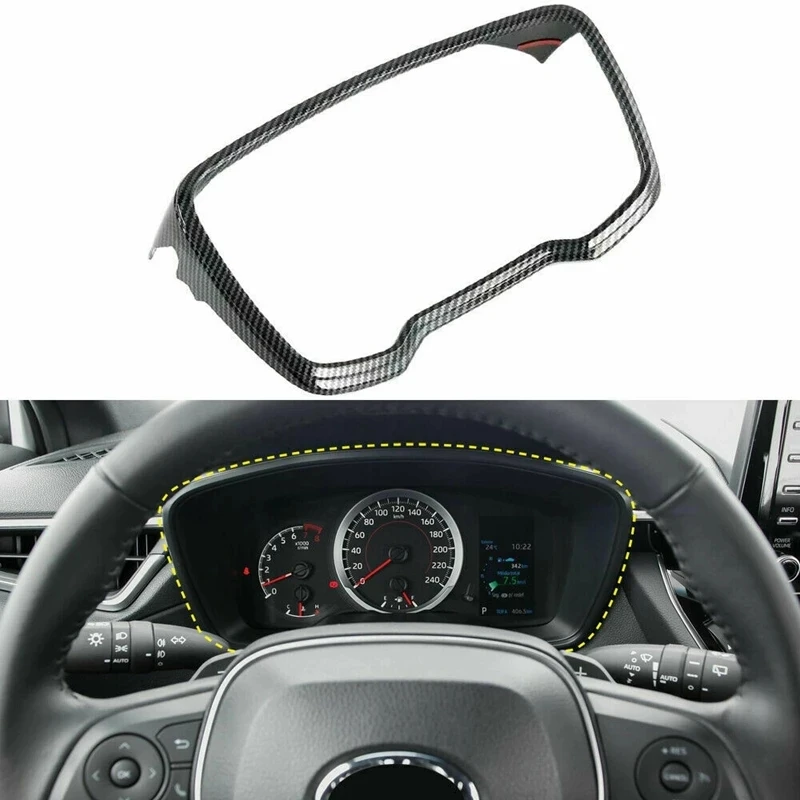 

For Toyota Corolla Cross XG10 2020 2021 2022 Carbon Fiber Dashboard Panel Frame Cover Trim Auto Accessories