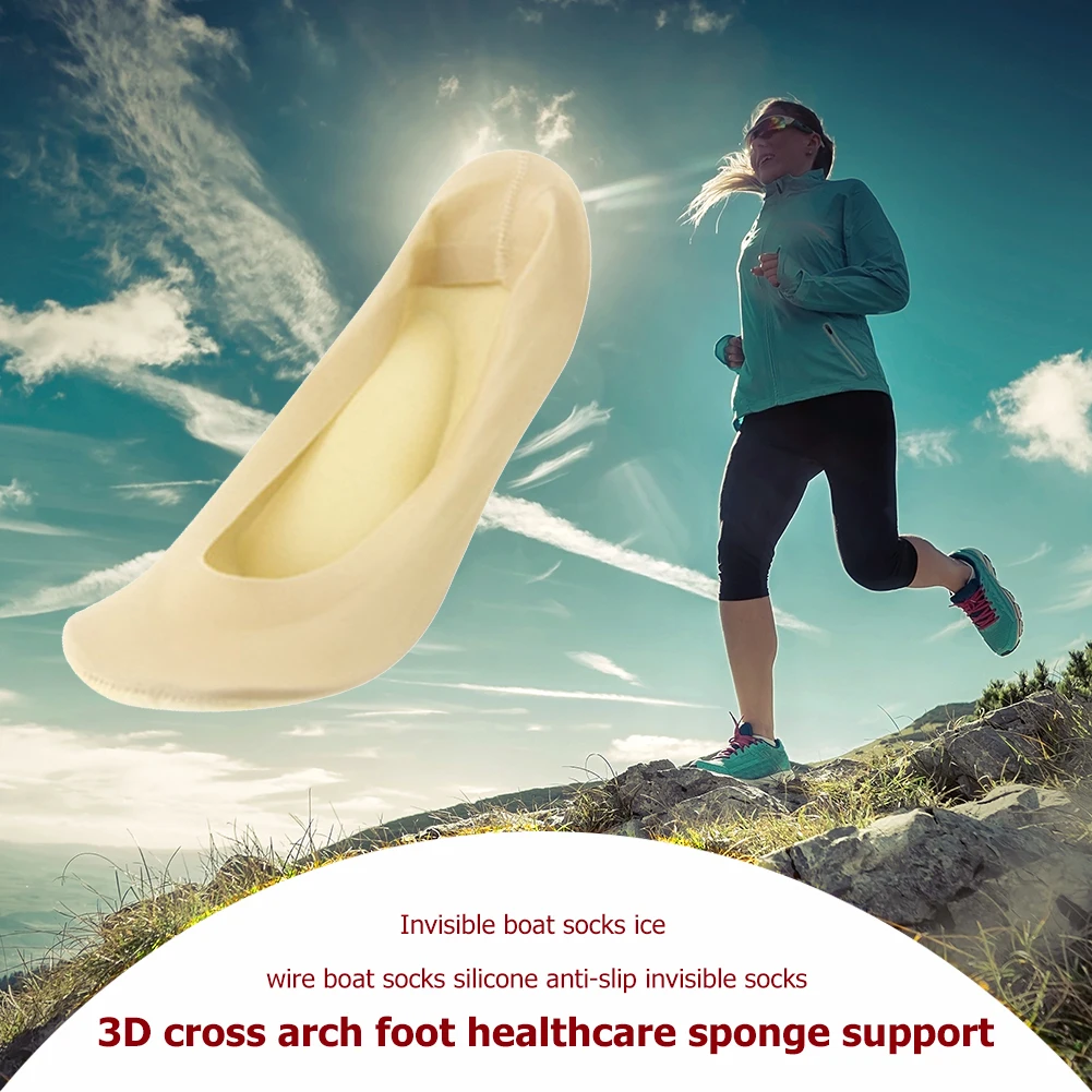 

Women Boat Socks Short Socks Non-slip Comfort Soft Personality Korean Solid with Gel Arch Support Summer Invisible Socks