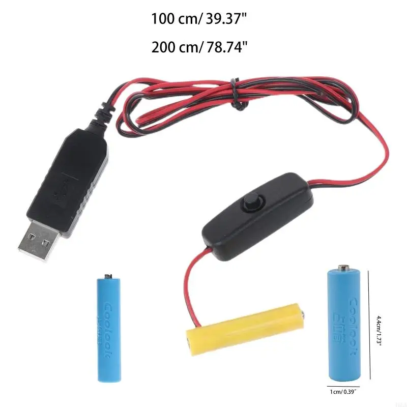 T5EA 3 В AAA Блок питания USB Заменяет 2 батарейки с переключателем