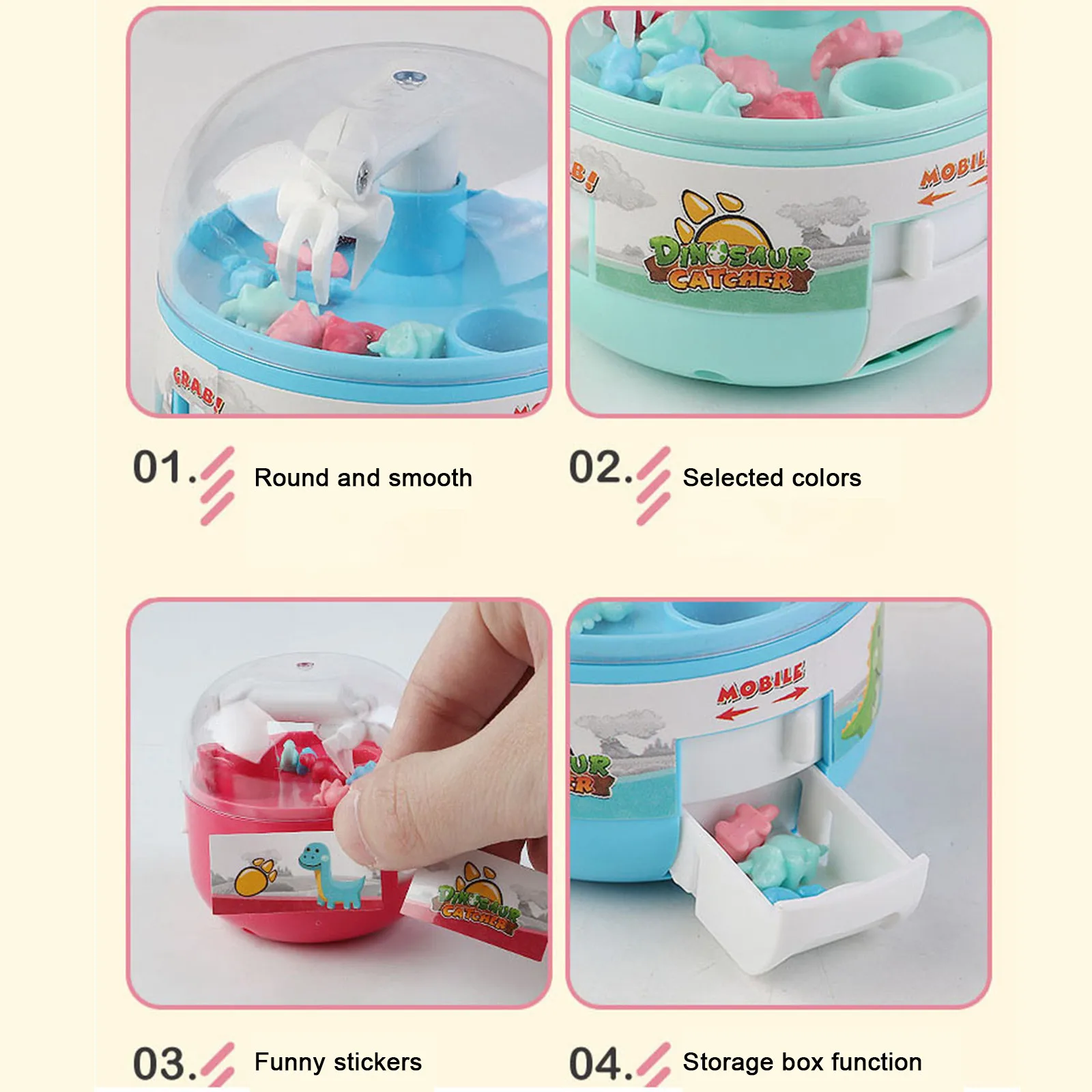 Мини-машина для захвата когтей детские игрушки динозавр захватывающая машина