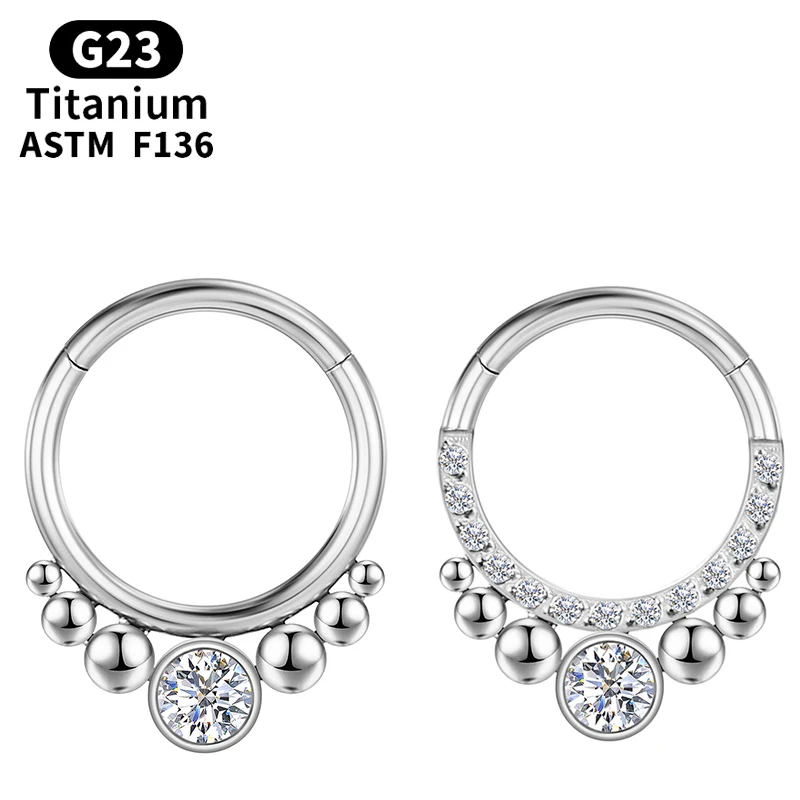 

Женские бриллиантовые манжеты, козелки G23, титановые циркониевые серьги, мерцающие серьги в носу, ювелирные изделия для тела с козелком и за...