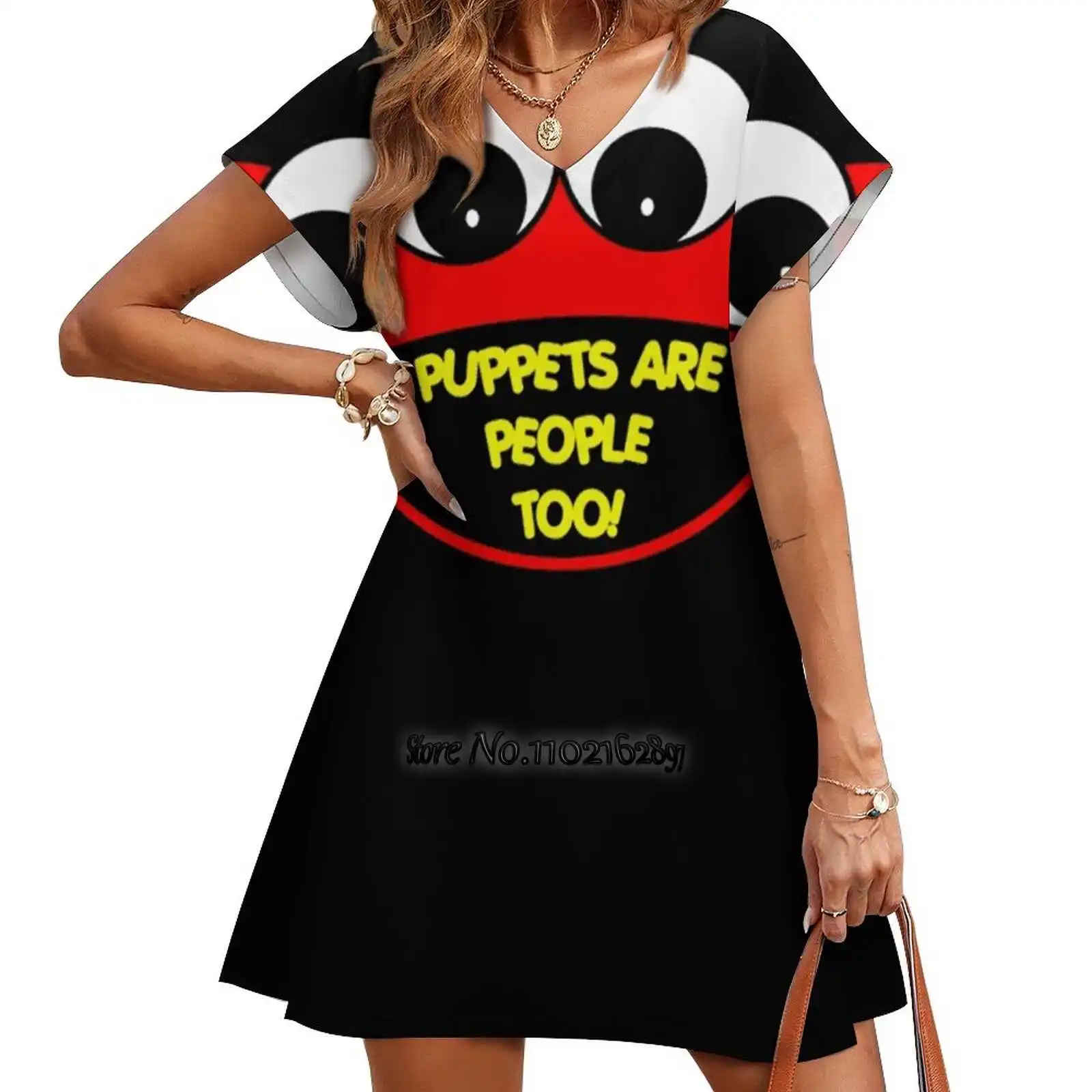 

Являются тоже людьми! Юбка с коротким рукавом и V-образным вырезом, юбки в Корейском стиле, платья для вечеринки, куклы-марионетки, марионетк...