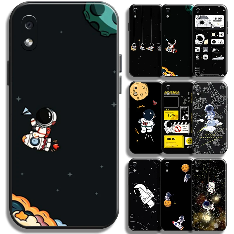 

Fashion Cute Astronaut For Samsung Galaxy A10 A10S Phone Case Cases Black TPU Back Cover Carcasa Coque