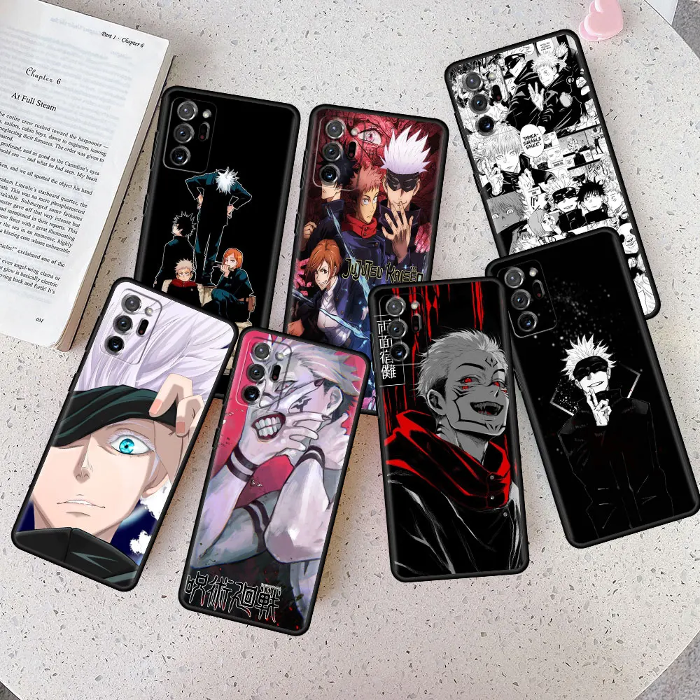 

Anime Jujutsu Kaisen Cell TPU Case for Samsung Galaxy Note 8 9 10 Plus Note20 Ultra Note10Lite M51 Note10 M31s Style Celular