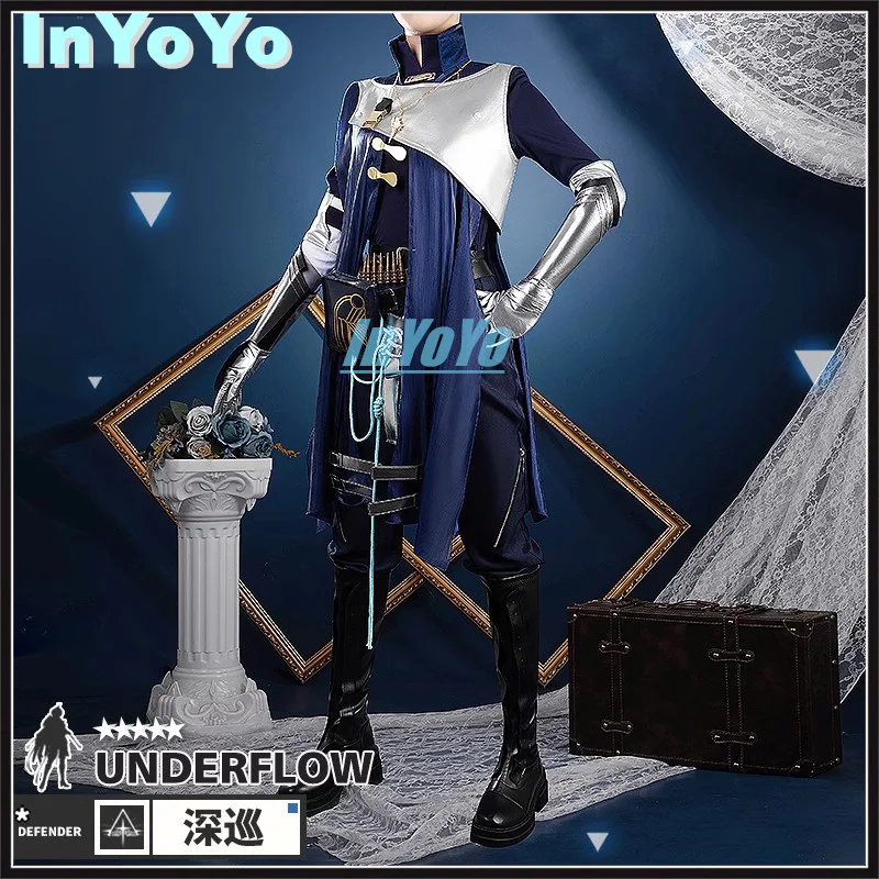 InYoYo Underflow Косплей Arknights Костюм Игровой Крутая Униформа Хэллоуин Вечеринка Наряд