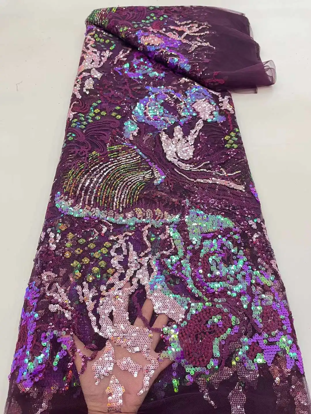 

Новинка 2022 г., вышивка с яркими блестками, французское Тюлевое Сетчатое кружево, Высококачественная африканская ткань с блестками для вечерних платьев, свадеб