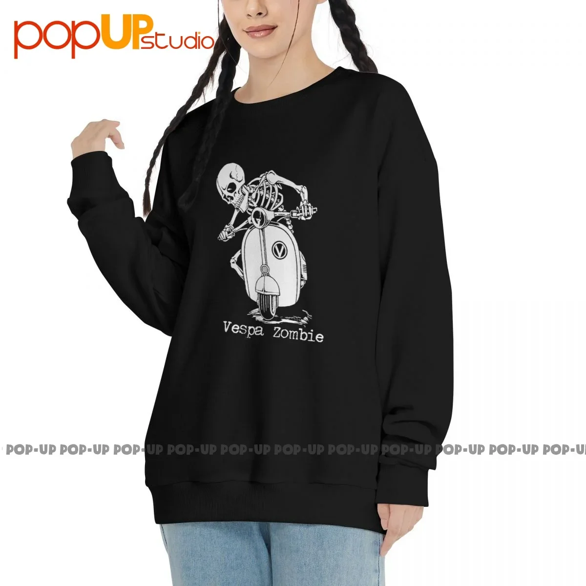Vespa зомби скутер мод энтузиаст Свитшот пуловер рубашки мягкие Смешные Harajuku