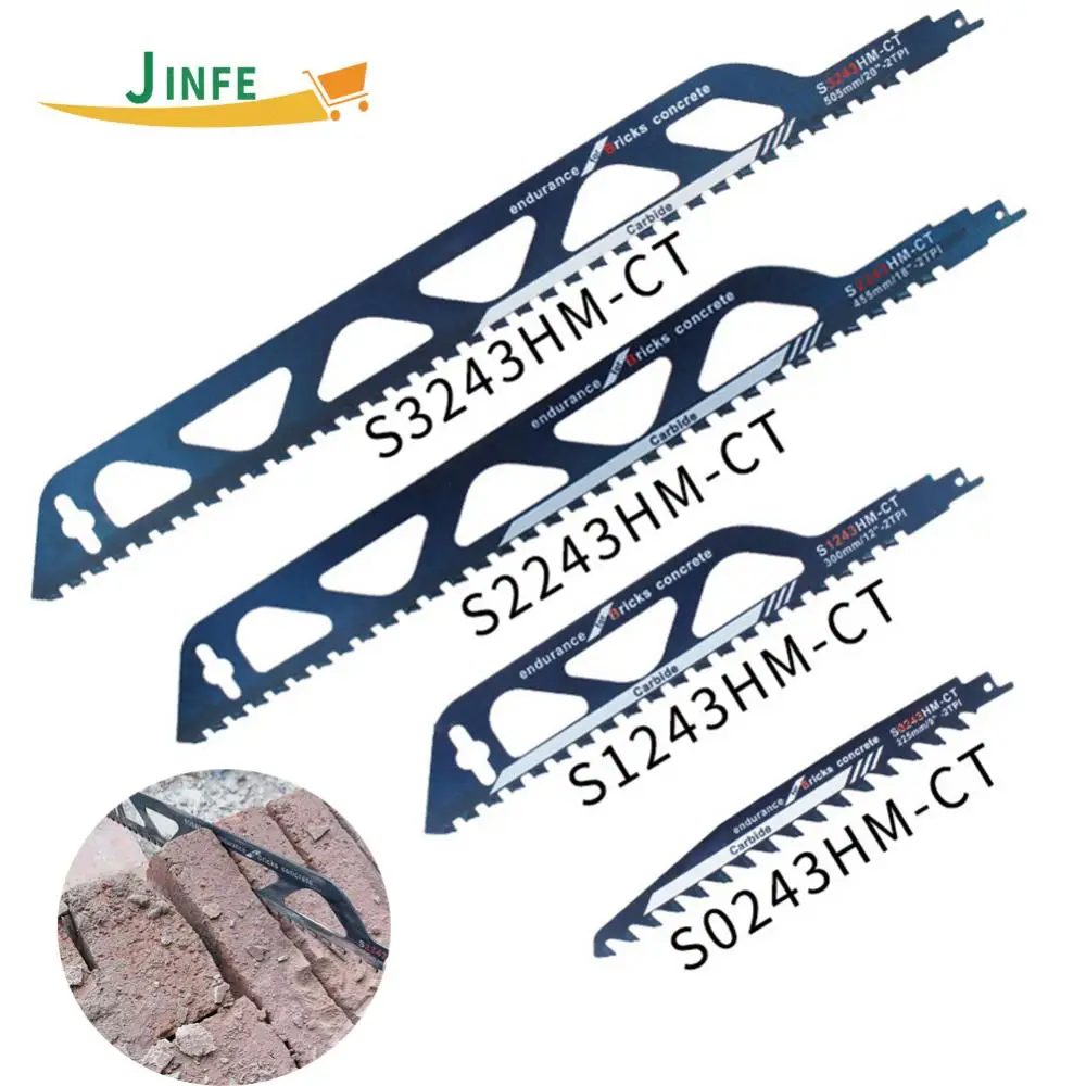 

Reciprocating Saw Blade Carbide Sabre Saw Concrete Red Brick Stone Masonry PVC Pipe Wood Cutting Saw Blade Sharp Cutting Tools
