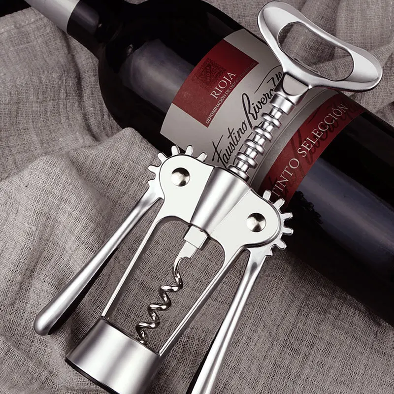 

Stainless Steel Butterfly Corkscrew Red Wine Two-prong Puller Wing Type Cork Remover Wine Bottle Opener