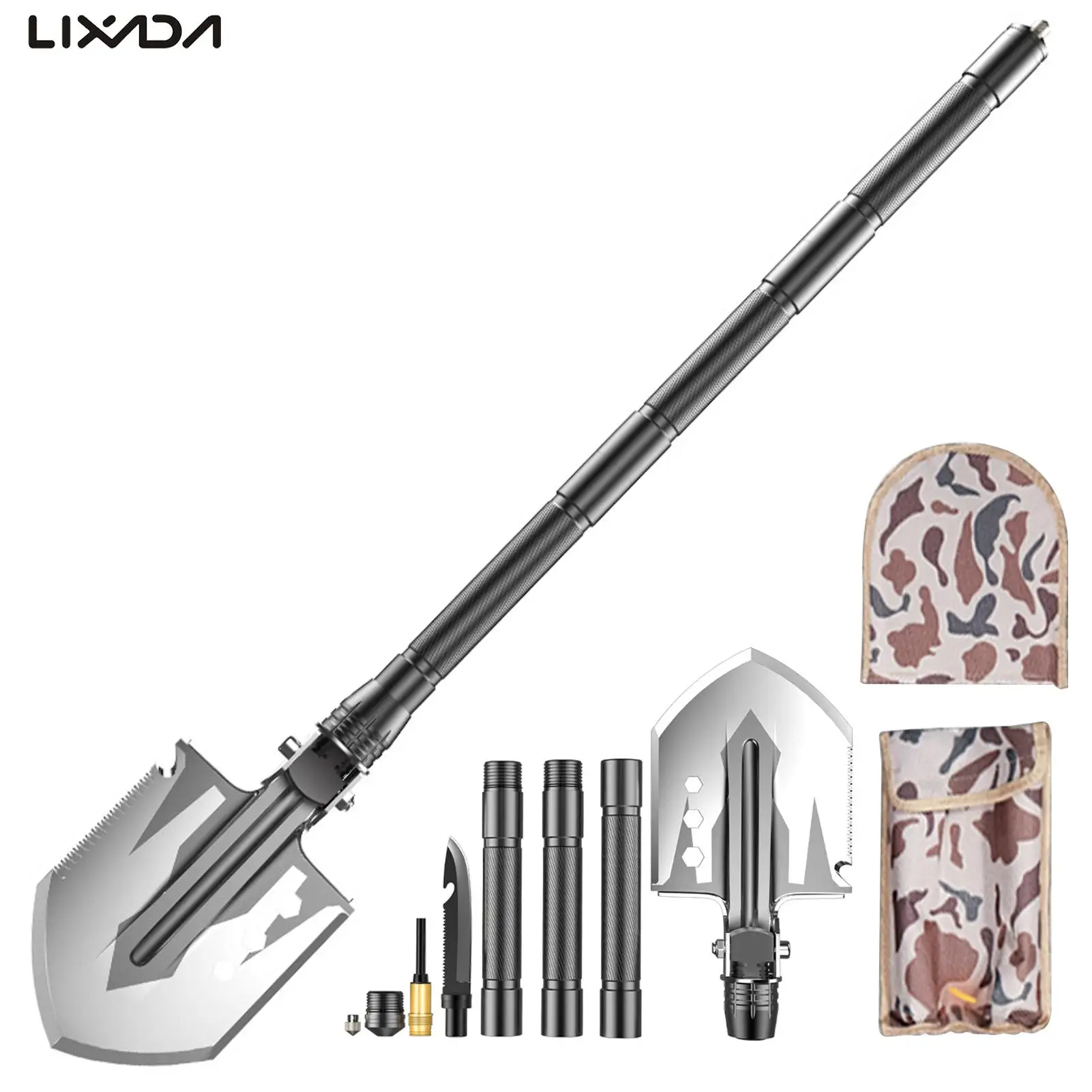 

Складная лопата для кемпинга, многофункциональный инструмент для выживания, экстренное оборудование для пешего туризма, садоводства, лопата для барбекю, пикника, приготовления пищи