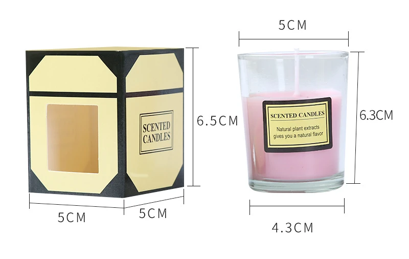 Ароматизированная свеча соевая в стеклянном стакане для использования