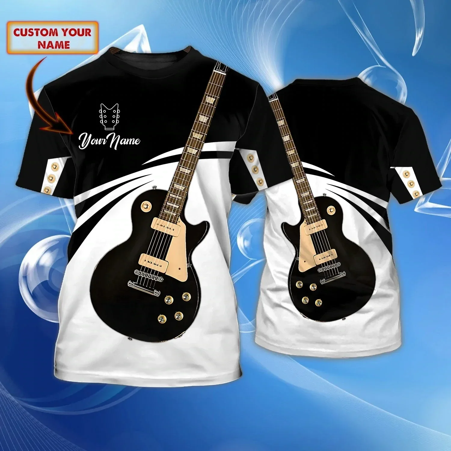 Новейшая летняя мужская футболка с персонализированным названием акустическая