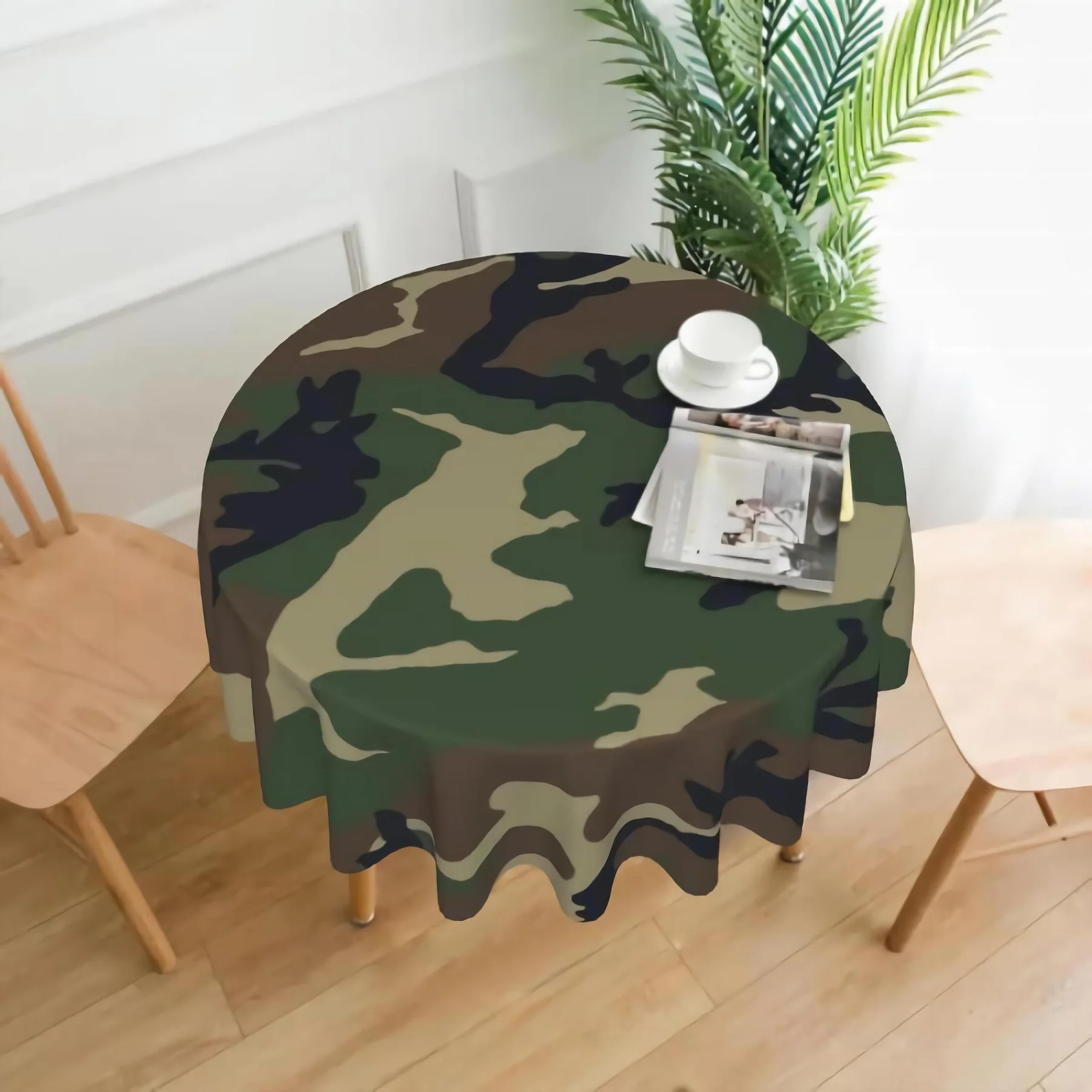 

Proud us Army Camo Round 60 Inch Table Cloths Round Table Cover Polyester Tablecloth Washable Table Cover