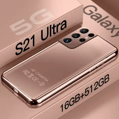 Смартфон глобальная версия S21 Ultra, 6,7 дюйма, 16 ГБ, 512 ГБ, 10 ядер, 6800 мАч, Android 10,0, 4G