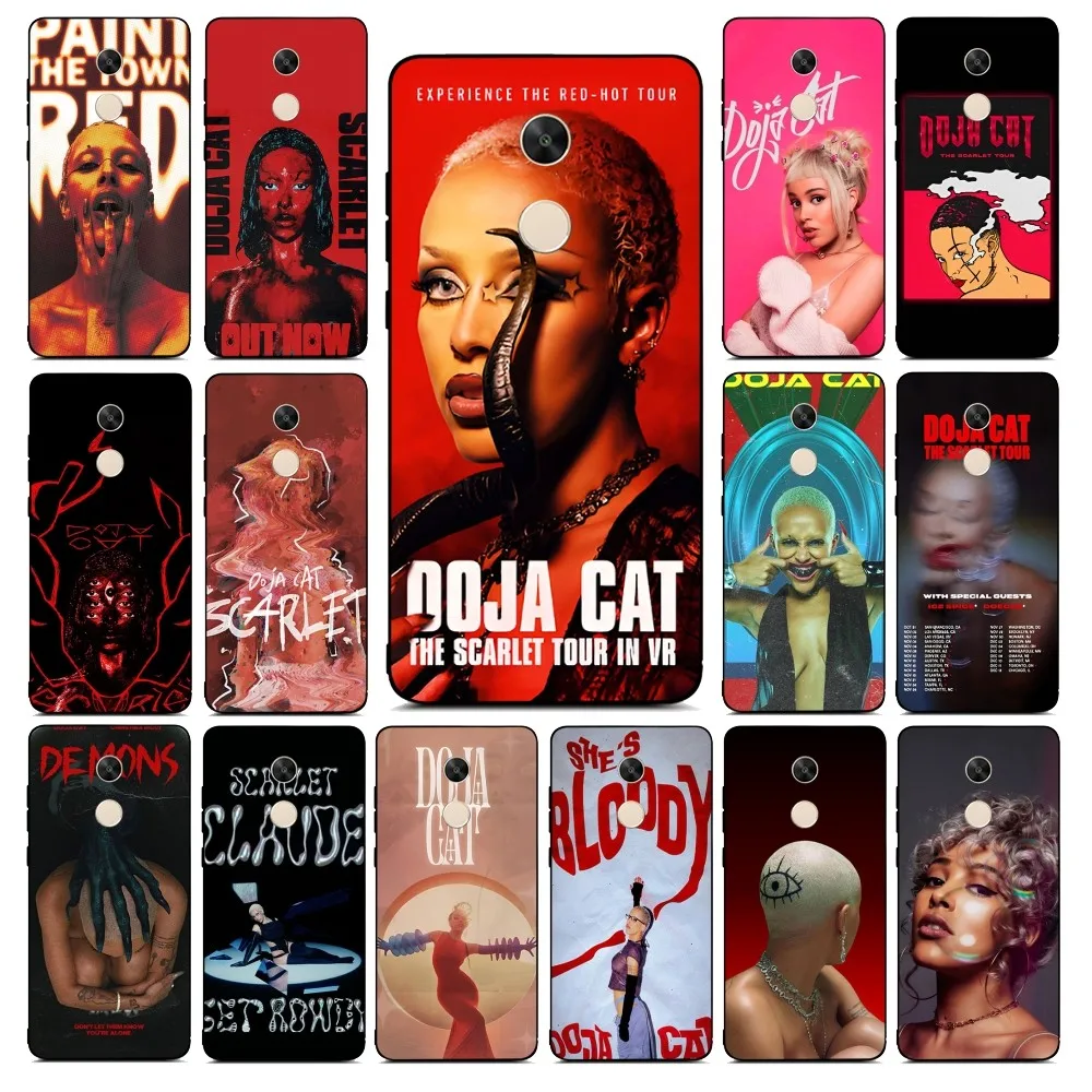 Singer D-Doja C-Cat Scarlet Phone Case For Redmi Note 4 X 5 A 6 7 8 T 9 9S 10 11 11S 11Epro Poco M3 Pro