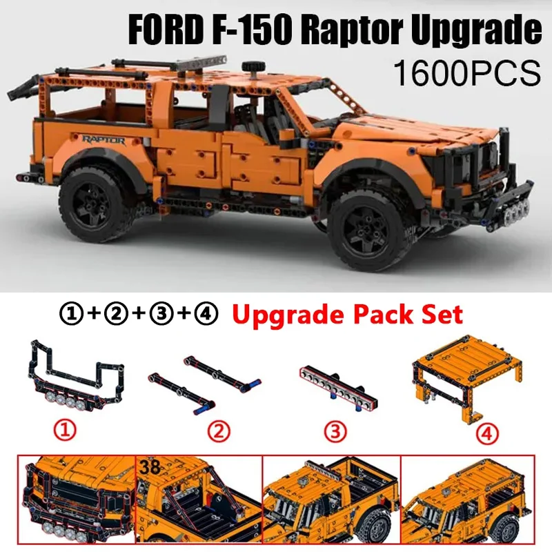 MOC F-150 пикап Raptor набор для сборки 1608 деталей