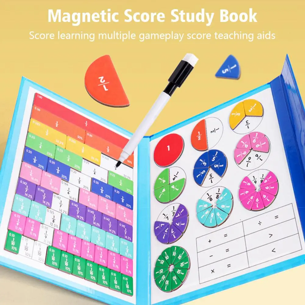 

Children Magnetic Fraction Learning Math Toys Wooden Teaching Toys Learning Educational Aids Arithmetic Fraction Parish Boo S4U9