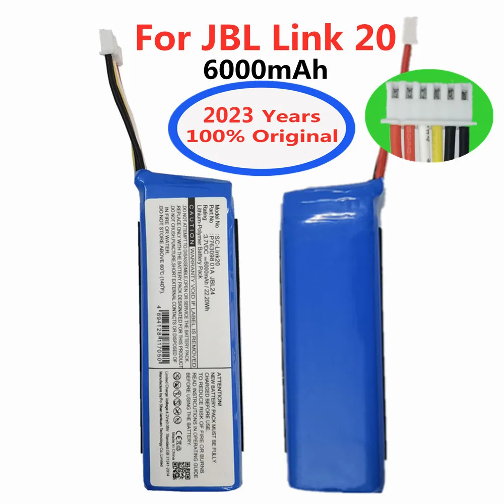

3.7V 6000mAh Original Player Speaker Battery P763098 01A JBL24 for JBL Link 20 Link20 Li-ion Loudspeaker Rechargeable Battery