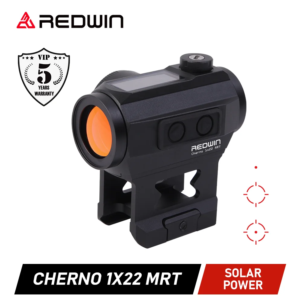 Многосетчатый прицел Red Win Cherno 1x22 MRT на солнечной батарее с красной точкой 50000