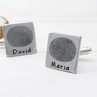 personalized cufflinks fingerprint cufflinks custom cufflinks for him engraved mens cufflinks groomsmen gift wedding gift