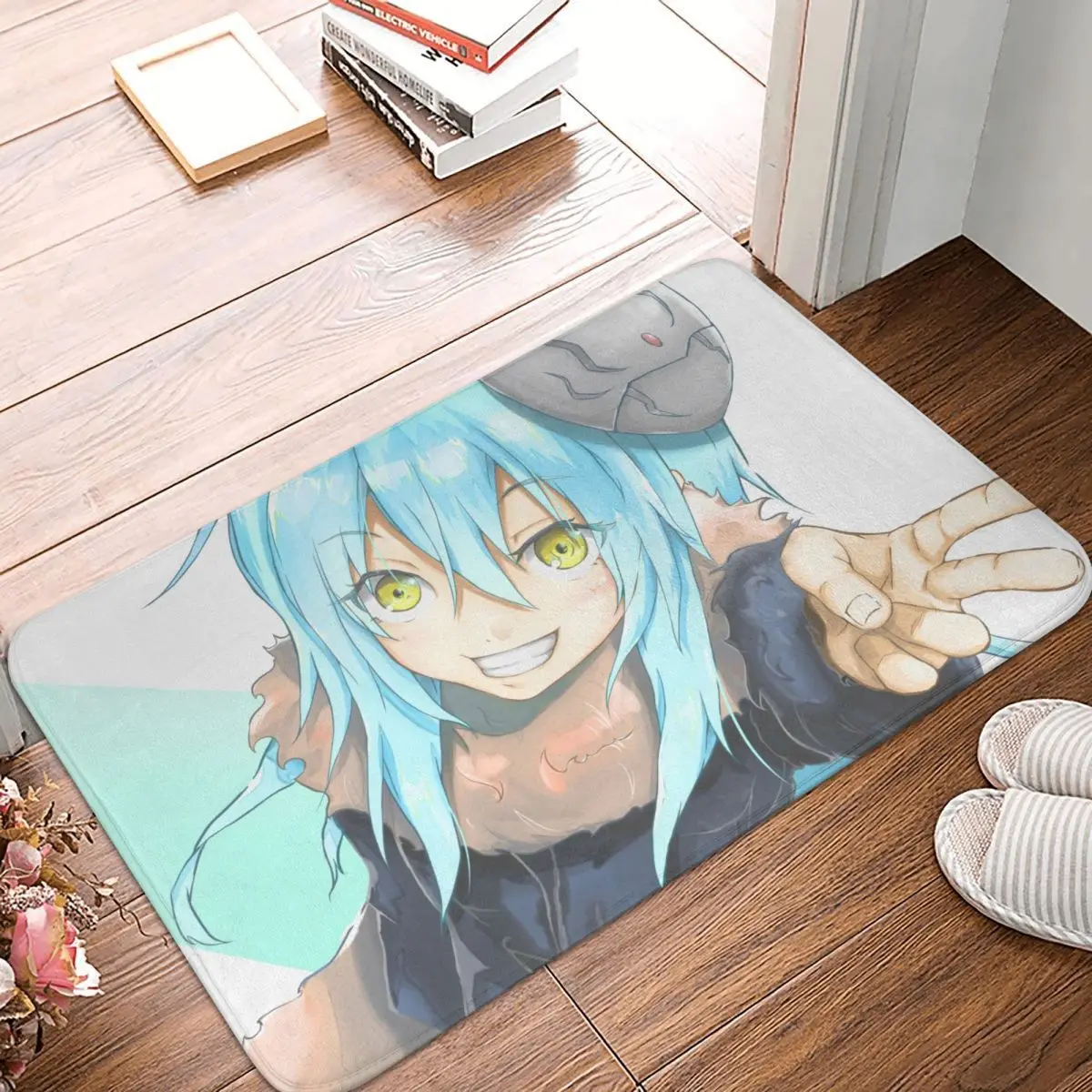 

That Time I Got Reincarnated As A Slime Anime Non-slip Doormat Rimuru Yeah Bath Bedroom Mat Prayer Carpet Flannel Modern Decor