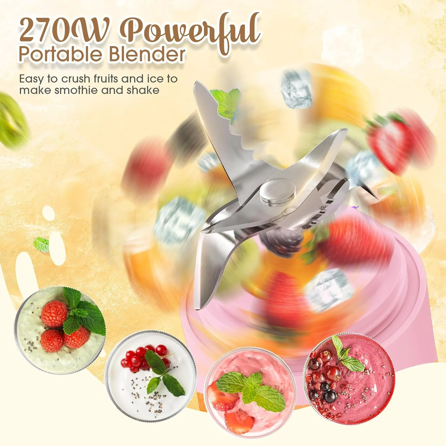 Удобный и портативный персональный блендер — компактный комплект из 2