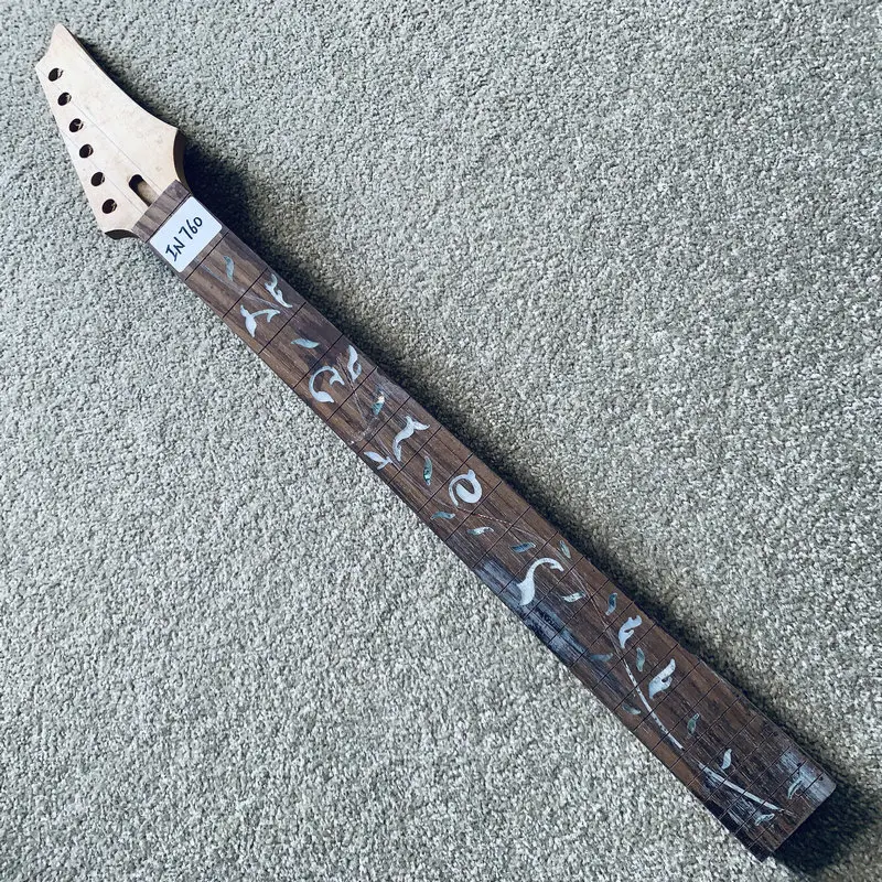 IN760 Полуфинишная гриф для электрогитары Floyd Rose без ладов инкрустация Древо жизни