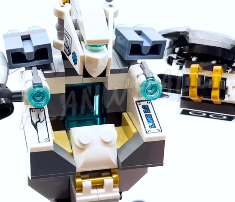 757 шт. Shinobi Titan Mech Battle Zane Robots Posable Arms Legs Cave 10399 Набор строительных блоков совместимый