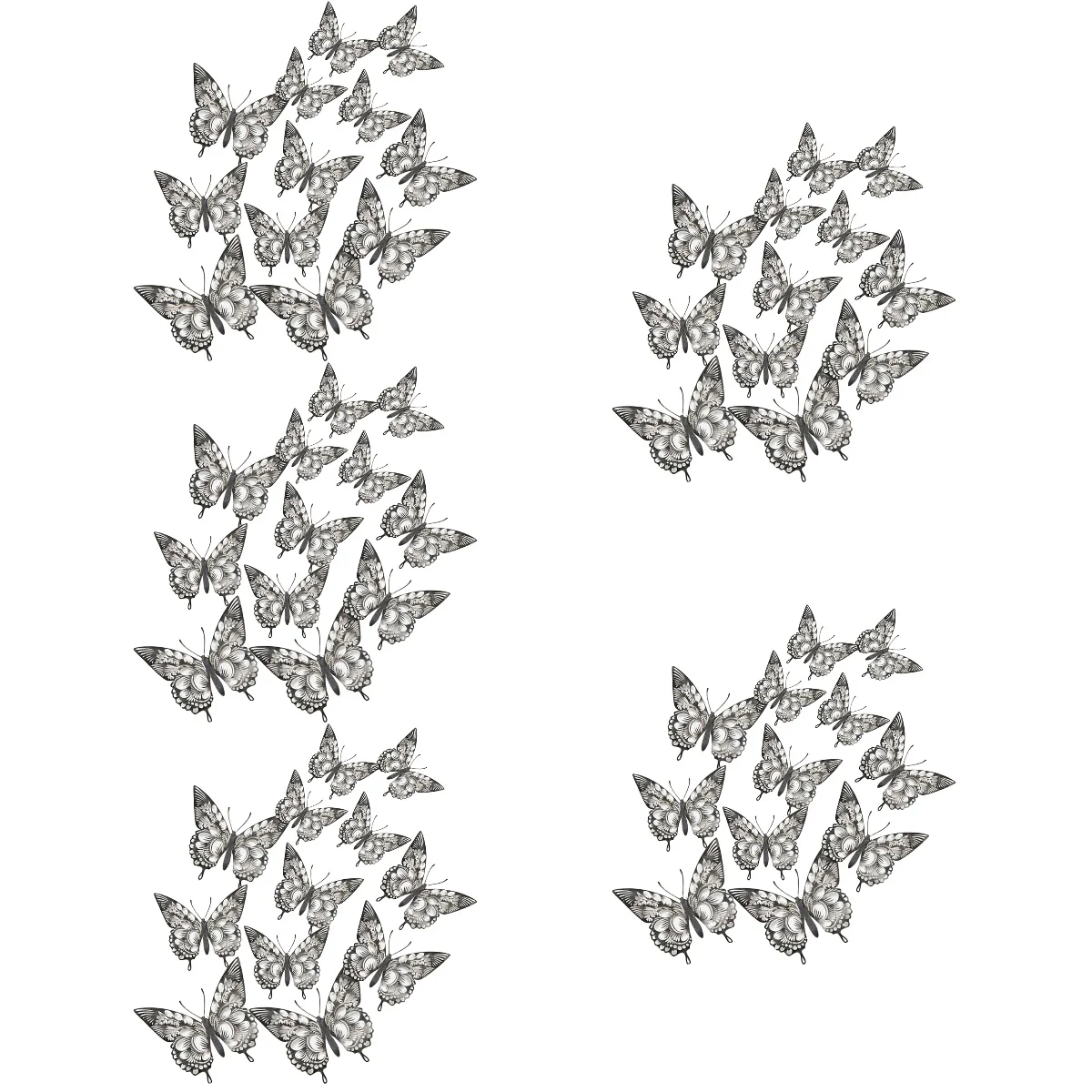

120 3D Butterflies Sticker Butterflies Wall Sticker Butterflies Wall Decal Wall Decorative Decal