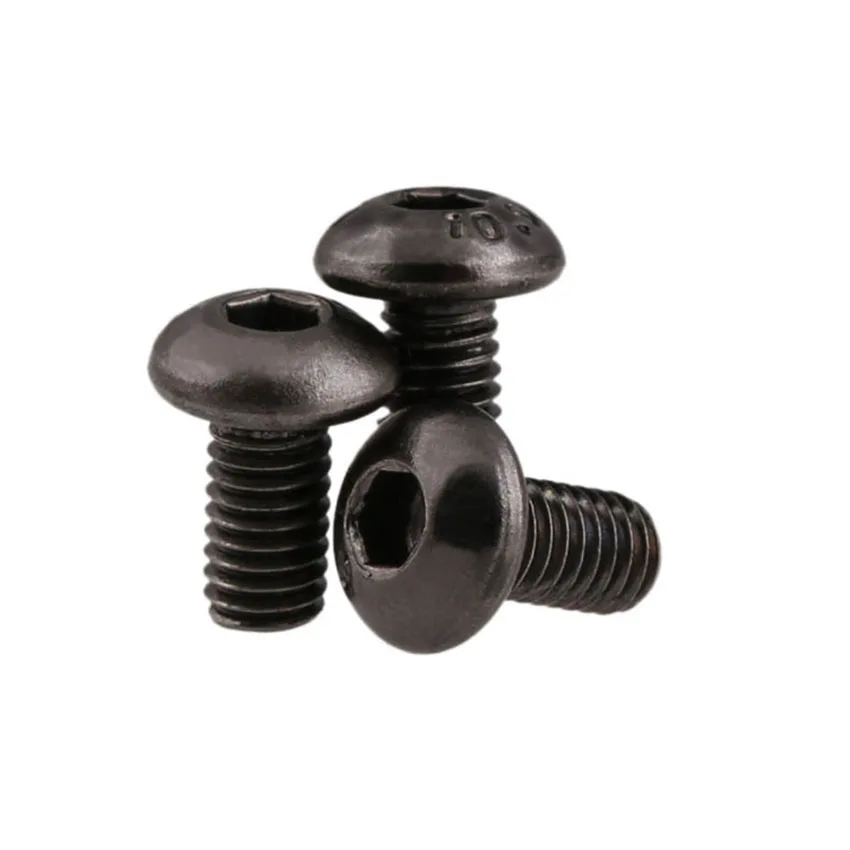 

10/20pcs M4 M5 M6 Socket Button Black Nickel Hex Head Countersunk Bolt Bolts 10.9Grade