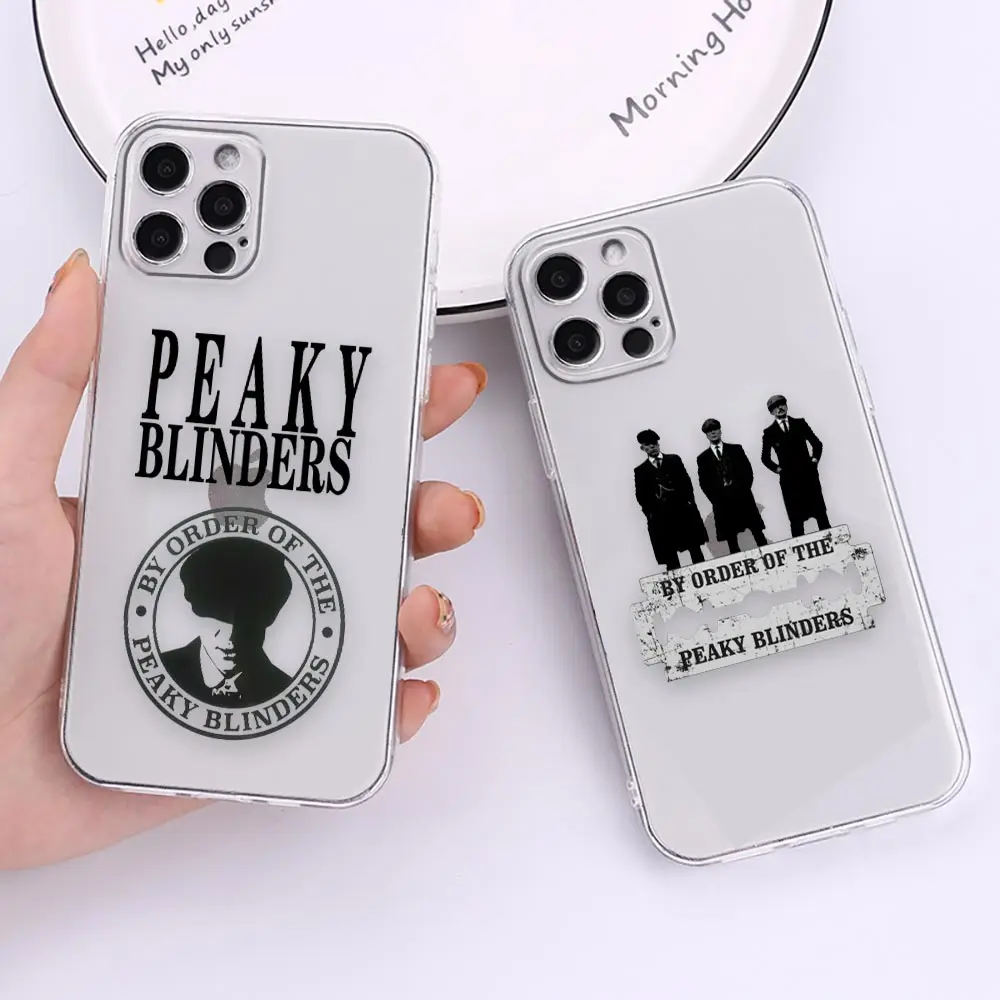 

Thomas Shelby Peaky Blinders Transparent Case Coque for Apple 11 12 13 14 Pro iPhone 7 8 SE X XR XS Max Mini Plus Case Capa Para