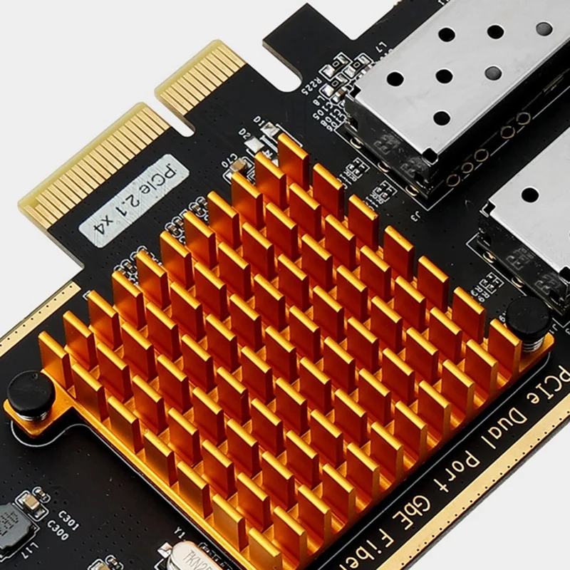 PCIE Двухпортовая гигабитная оптоволоконная сетевая карта Поддержка порта SFP /X4X8/X16