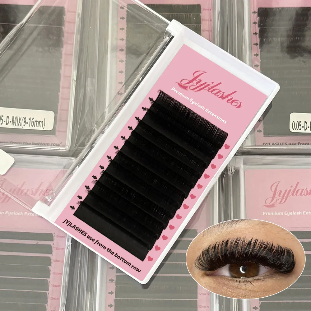 JYJLASHES индивидуальное наращивание ресниц длинные классические лотки для