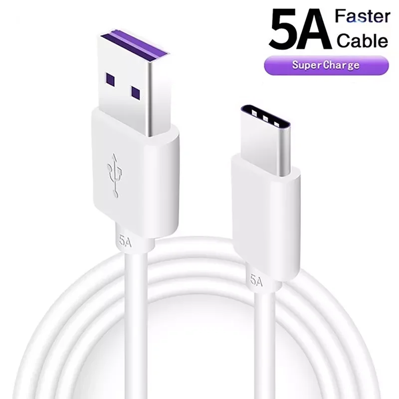 

5A oryginalny kabel USB typ C kabel szybkie ładowanie szybkie ładowanie dla telefon komórkowy ładowarka przewód USB-C kabel