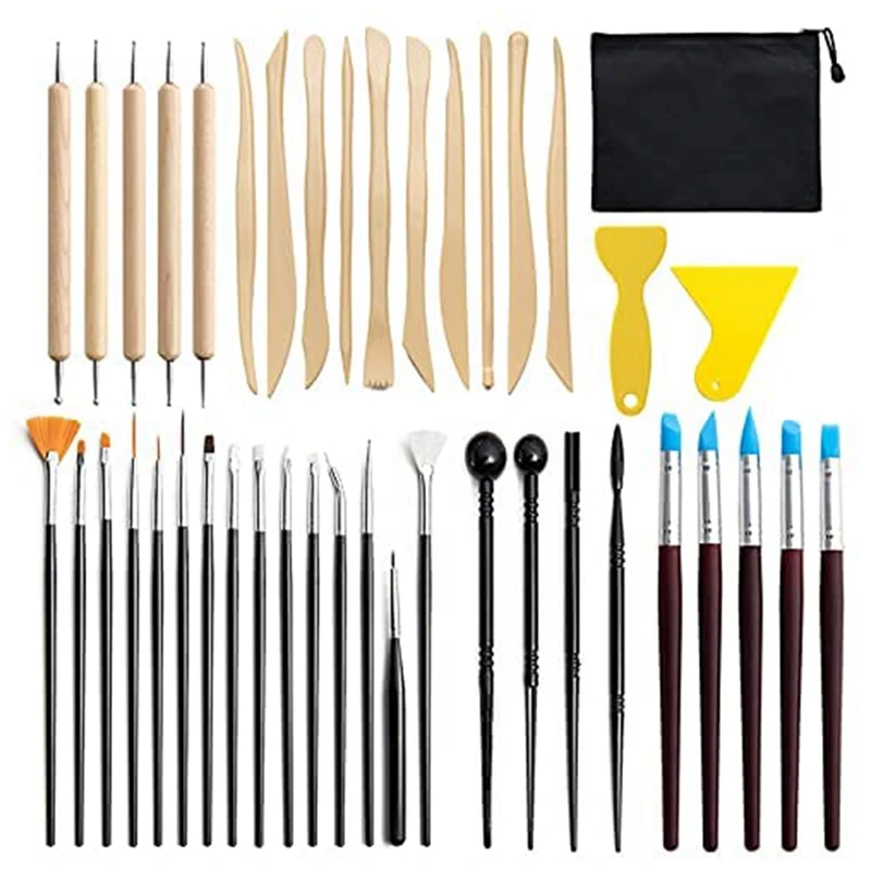 

42 Pcs Clay Sculpting Tools, Polymer Clay Set, Modeling Clay Tools Set, Ceramic Tools, Pottery Carving Tools