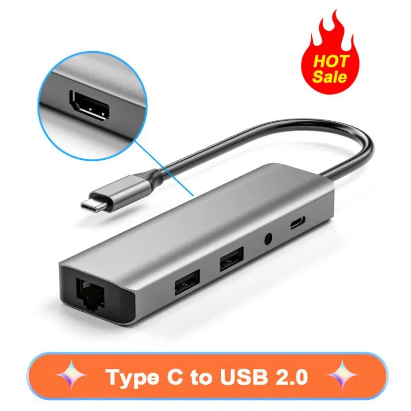 

1 шт. Тип C к USB 2,0 4K HDMI-совместимый адаптер концентратор док-станция для MacBook Samsung S20 Dex Xiaomi 10 OPPO Find X3 HDTV