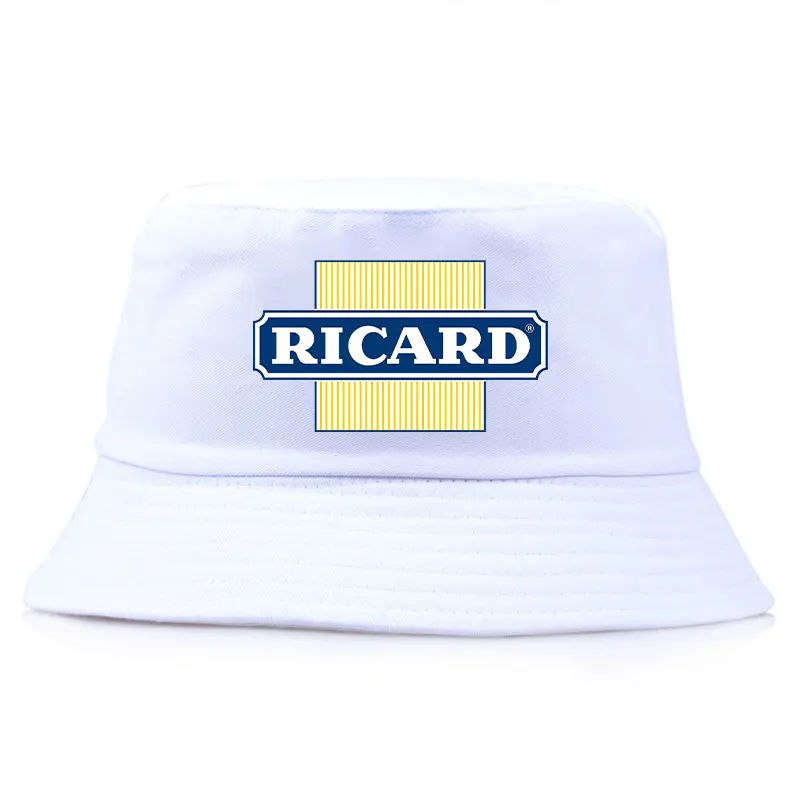 

Панама Ricard летняя унисекс для мужчин и женщин, Повседневная шляпа от солнца, с принтом в стиле хип-хоп, для пляжа, для отдыха на открытом возд...