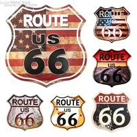 route 66 viutage rad signs high way metal tin sign for art wall decor 12 x 12 incoies retro metal signs iron painting