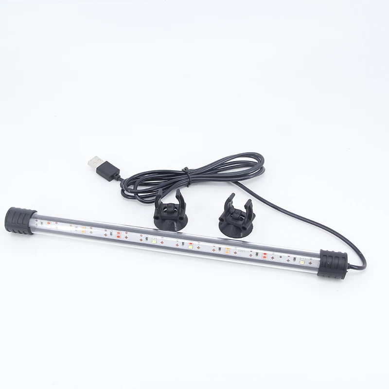 Разноцветная светодиодная подсветка для аквариума 17-37 см с USB погружная лампа