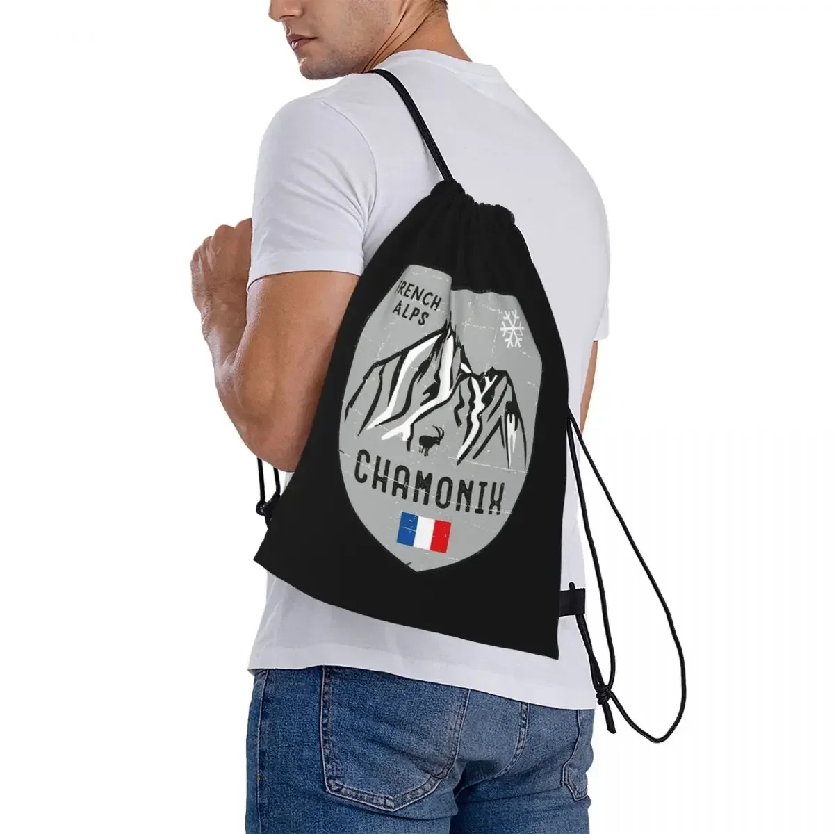 Рюкзаки Chamonix с эмблемой Франции спортивные сумки на шнурке карманами для