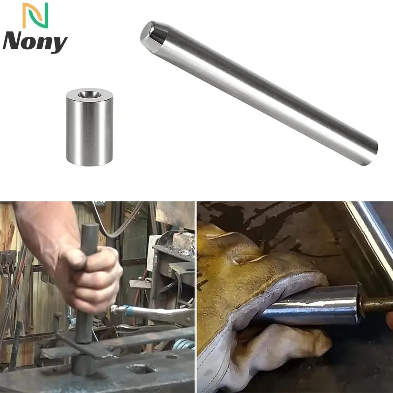 

NONY Blacksmith Rivet Doming Tools Heading & Bottom for Making Rivet Doming Fits Factory Sized 1/4" Shaft and 1/2" Head