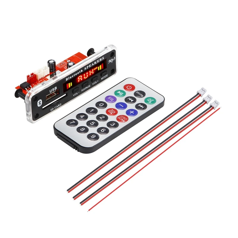 DC 7V 18V 50W Decoder Board Amplifier MP3 Bluetooth 5.0 Car MP3 Player USB Recording Module FM AUX Radio For Speaker
