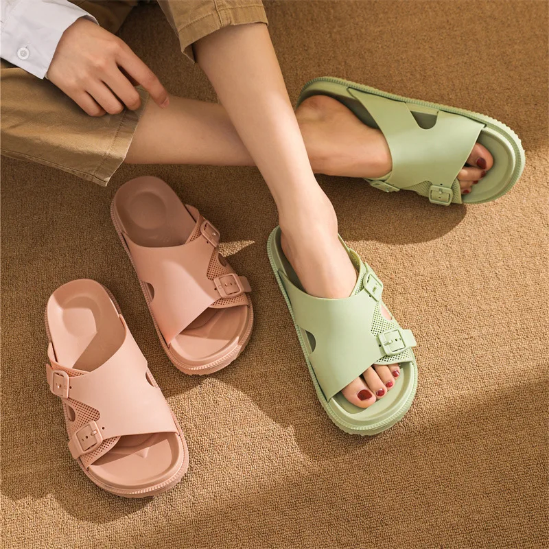 

Spring Summer Slippers Soft Flax Simple Cute Warm Home Men Women House Floor Indoor Slides Fur Cross Fat Dudu Shoes Room Flat