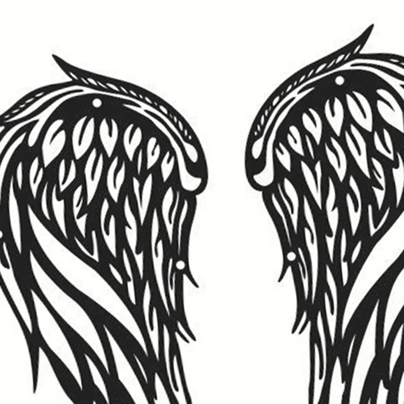 

Rustic Pair of Angel Wing Bedroom Statue Indoor Outdoor Crafts Engraved Black