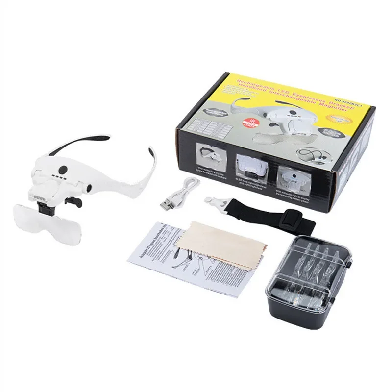 

Увеличительное стекло со сменной зарядкой через USB, 1X 1,5x 2X 2,5x 3.5X