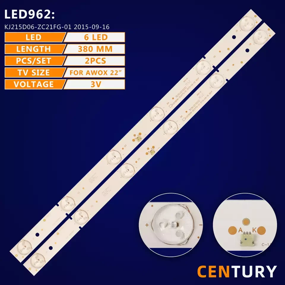10kit LED backlight strip KJ215D06-ZC21FG-01  / 303KJ215032 for Awox 2271