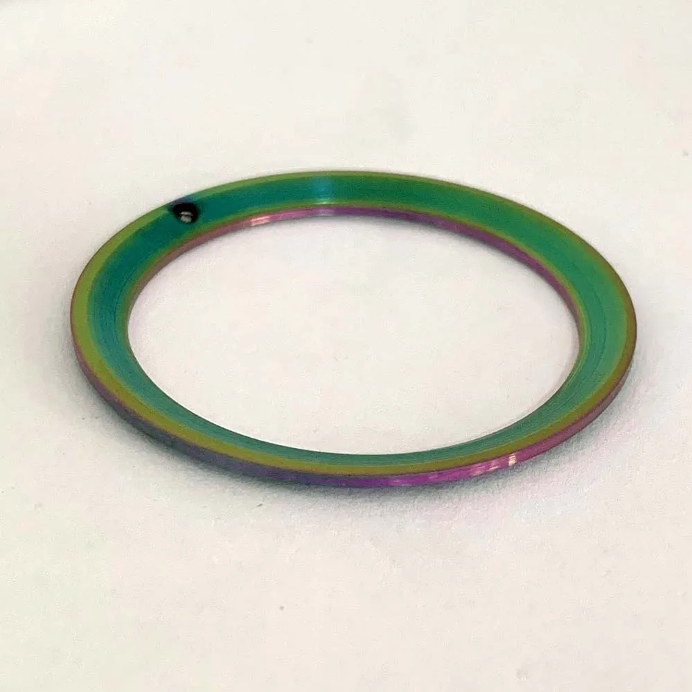 IPS Plating Glossy Color Ring 38mm Ceramic Watch Bezel Insert Fits 40mm Men's Watch Face Watchens Ring Replace Accessories