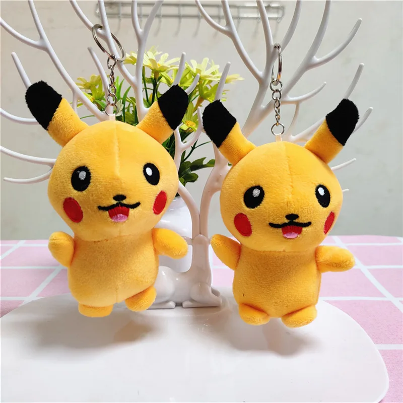 

10cm Pokemon Pikachu Doll Plush Toy Keychain Pendant Doll Children's Toys